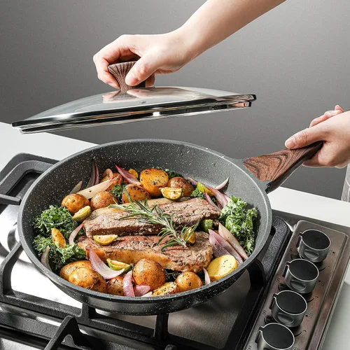 Vista 8 de SENSARTE Sartén antiadherente de 8 pulgadas para tortilla Pan10 pulgadas con tapa