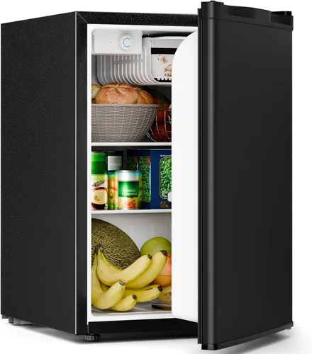 Vista 14 de Antarctic Star Mini refrigerador compacto con puerta reversible individual, estante de alambre, botón de descongelación
