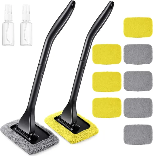Vista 8 de Frienda Juego de 2 Herramientas Limpiadoras de Parabrisas para Interior del Coche, Varilla Limpiadora de Parabrisas Interior del Auto, Limpiador