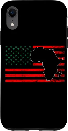 Vista 9 de Funda para iPhone 12 mini USA Black History Afro-American Pan African UNIA Flag Case