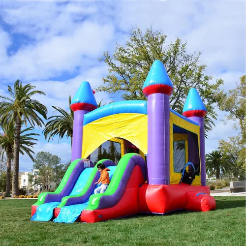 Vista 2 de HeroKiddo - Gorila inflable comercial de 14 x 18 pulgadas, tobogán de doble carril