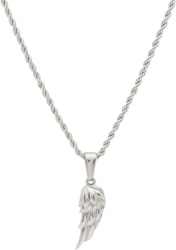 Vista 2 de Collar de ala cadena colgante de ala de ángel para novio, novia, padre - Collar con colgante de ala de oro perfecto 316L inoxidable clásico, Metal