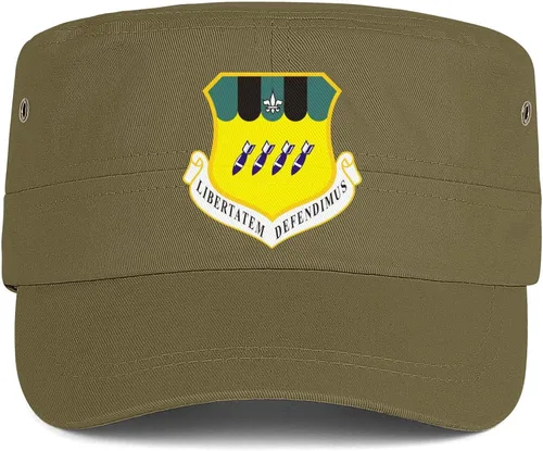 Vista 2 de Cadet Army Cap 2D Bomb Wing Adjustable Baseball Hat Vintage Military Flat Top Cap
