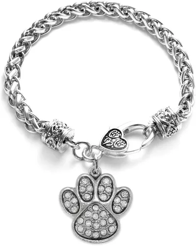 Vista 53 de Inspired Silver - Pulsera de plata con dije personalizado y circonitas cúbicas.