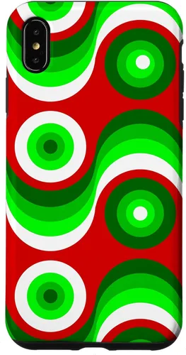 Vista 11 de iPhone 16 ugly christmas mod groovy red green 1960s 1970 retro vintage Case