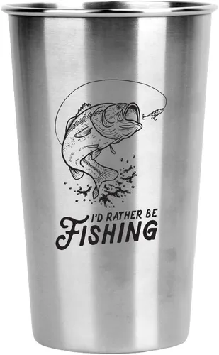 Vista 10 de Taza de acero inoxidable Rather Be Camping (16 onzas) – Taza de regalo divertida para hombres al aire libre – Regalo de casa rodante, idea