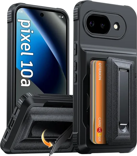 Vista 21 de Oterkin Funda tipo cartera para Google Pixel 10a [4-5 tarjeteros] [soporte de metal] [bloqueo RFID] [Protección completa de la cámara]