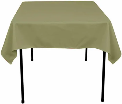 Vista 40 de Mantel cuadrado de poliéster 72"x72" (azul Acqua)