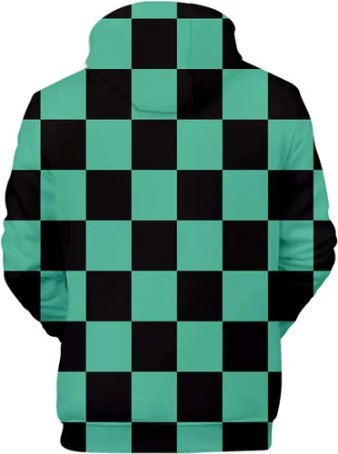 Vista 2 de Sudadera con capucha 3D de anime, unisex, estampada, para cosplay, abrigo., Kamado Tanjirou2