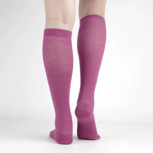 Vista 5 de JAVIE - Calcetines de compresión ligeros de lana merina, cómodos, graduados de 15-20mmHg, medias altas hasta la rodilla para mujeres y hombres