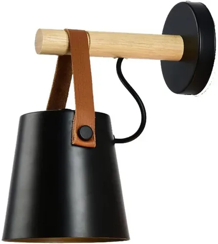 Vista 7 de Aplique de pared moderno de granja, lámpara de pared retro industrial negra, lámpara de pared para dormitorio, mesita de noche, lectura, montaje