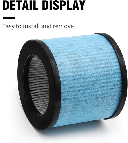 Vista 3 de TPAP002 Filtro HEPA de repuesto para purificador de aire TOPPIN TPAP002 Comfy Air C1, H13 HEPA tipo y prefiltro de carbón activado, TPFF002, paquete