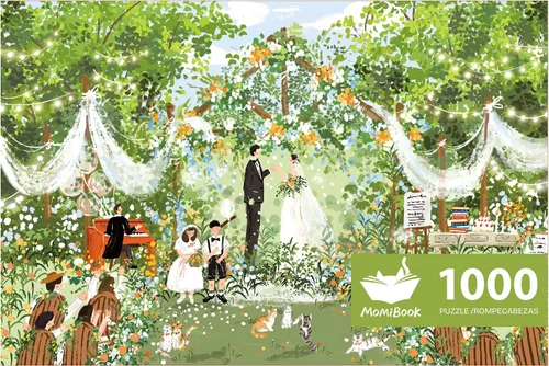 Vista 15 de MOMIBOOK Rompecabezas de 1000 piezas para adultos, rompecabezas de Arashiyama Sakura Tour, imagen de pintura, flor de cerezo, difícil, desafiante
