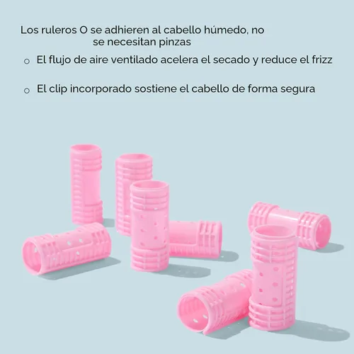 Vista 2 de Tubos para el cabello de fijación a presión, de Diane, Rosado