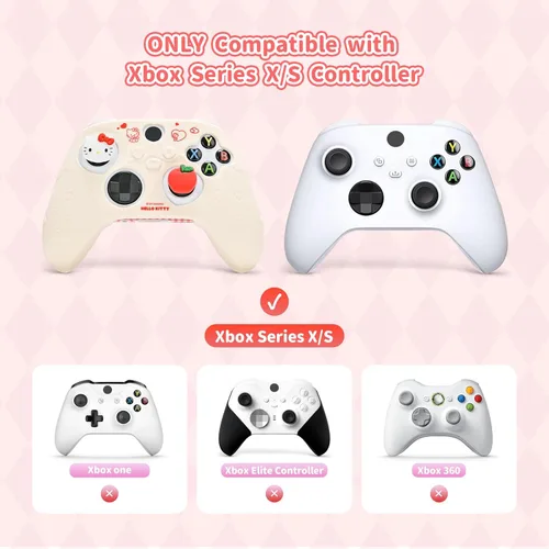 Vista 2 de Kuitmor Funda de Silicona para Control de Xbox Series X, Cubierta Protectora Suave Antideslizante Compatible con Control Inalámbrico Xbox con 2