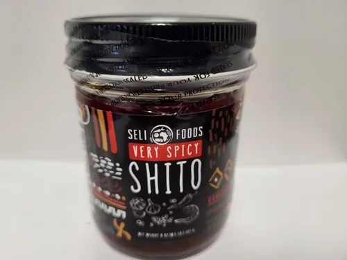 Vista 9 de Shito Sauce 3 sabores/Condimento de mariscos/salsa de chile (picante medio, 8 oz)
