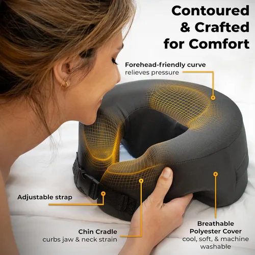 Vista 2 de Faceplant Almohada boca abajo – Almohada ajustable de espuma viscoelástica para dormir – Almohada boca abajo después de cirugía ocular
