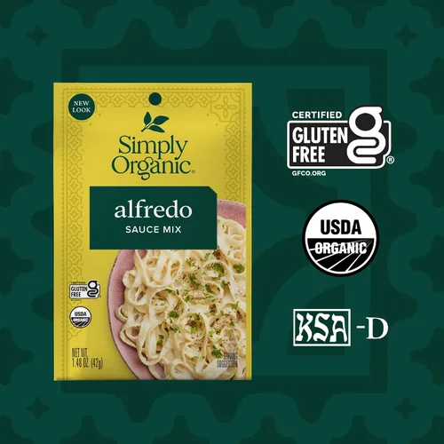 Vista 5 de Simply Organic, Mezcla para salsa de pasta, Alfredo, 1.48 oz