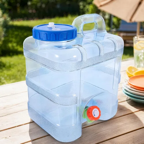 Vista 7 de Didiseaon - Jarra de agua de 5 galones, contenedor de agua para campamento, botella deportiva, contenedor de almacenamiento de bebidas, dispensador