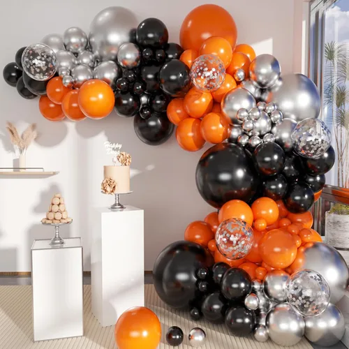 Vista 8 de MEBAY Kit de arco de globos de oro verde, blanco, 146 piezas de confeti dorado cromado metálico verde aguacate y globos de látex blanco