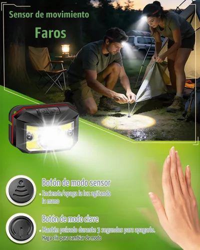 Vista 3 de Paquete de 2 faros delanteros recargables, regalos de calcetines de Navidad