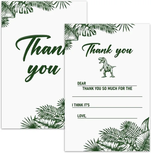 Vista 12 de Tarjetas de agradecimiento en blanco para decoración de fiestas de cumpleaños, notas de agradecimiento para niños o niñas, 20 tarjetas con 20 sobres