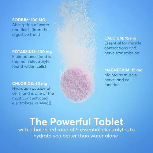 Vista 3 de Nuun Energy - Tabletas de electrolitos sabor Berry Blast, paquete de 8 (80 porciones) con ginseng, cafeína del extracto de té verde, vitamina B12