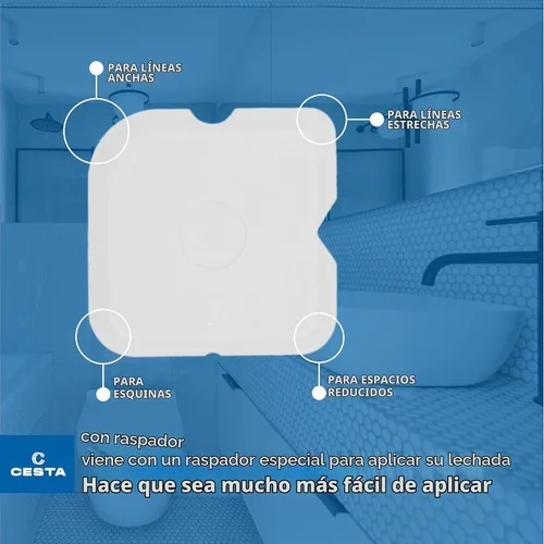 Vista 6 de Kit de reparación de lechada de azulejos CESTA – Tubo de exprimir, secado rápido, pintura de lechada impermeable para restaurar y renovar líneas