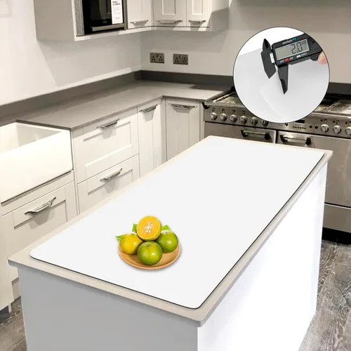 Vista 38 de Tapete de silicona súper grande, 120 x 24 pulgadas, tapete de silicona para encimera de cocina, tapete antideslizante resistente al calor, tapete