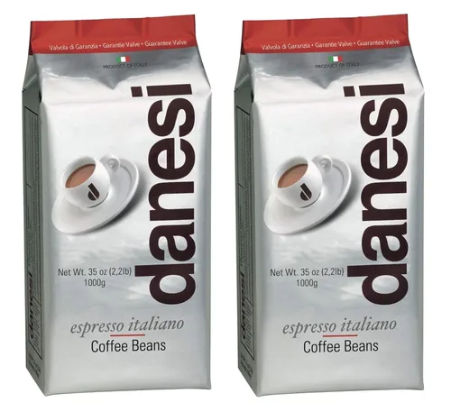 Vista 20 de Danesi Caffe - Granos de café enteros italianos, granos de café expreso y grano entero de tostado medio, perfectos para máquinas de espresso, prensa