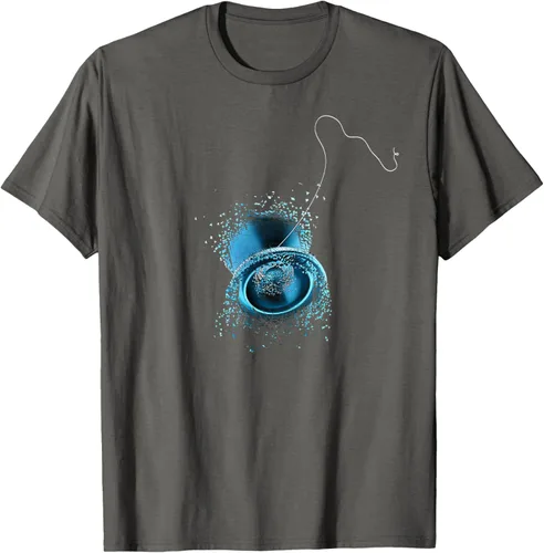 Vista 35 de Shattered Yo Yo - Camiseta de diseño azul impresionante, Negro, S