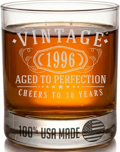 Vista 11 de Vintage 2005 Grabado 11oz Whisky Glass 21st Birthday Regalos para él ella 2-Claro