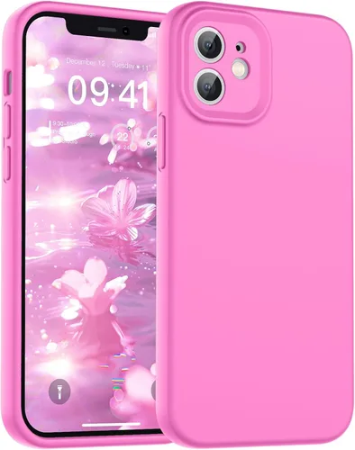 Vista 103 de SUPFINE - Funda diseñada para iPhone 12, silicona líquida premium con [forro de microfibra suave antiarañazos][protección de cámara mejorada], funda