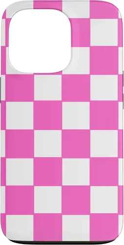 Vista 10 de Funda de tablero de ajedrez clásica a cuadros rosa y blanco para iPhone 16
