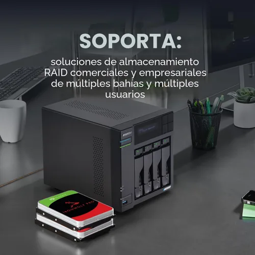 Vista 8 de Seagate IronWolf Pro, 12 TB, Enterprise NAS HDD interno - CMR 3.5 pulgadas, SATA 6 Gb/s, 7.200 RPM, caché de 256 MB para almacenamiento conectado a