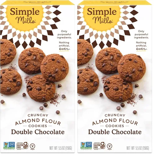 Vista 9 de Simple Mills Galletas crujientes de harina de almendras, chispas de chocolate, sin gluten, vegano, bocadillos saludables, hechos con aceite de coco