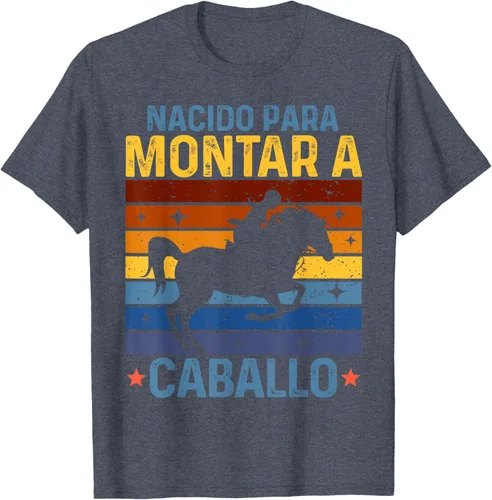 Vista 17 de Horse Rider Equestrian Riding Nacido Camiseta Para Montar A Caballo Negro