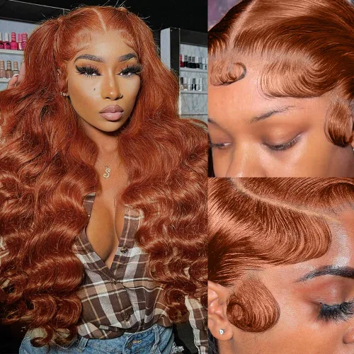 Vista 8 de Pelucas de encaje frontal de onda corporal 360 de virgen brasileño de 22 pulgadas - Prearrancadas con cabello de bebé, encaje frontal completo