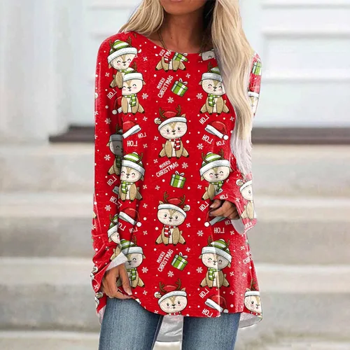 Vista 2 de Butterfly Tops for Women,Women's Lightweight Sweatshirts Long Sleeve Loose Fit Pullover Tunics Tops Shirts