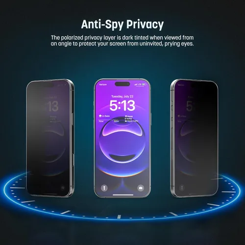 Vista 3 de magglass Protector de pantalla de privacidad diseñado para iPhone 11, protector de pantalla de vidrio templado antiespía resistente a las huellas