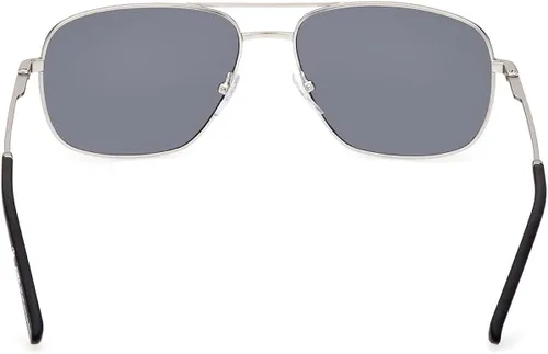 Vista 4 de BMW Gafas de sol de metal polarizadas rectangulares para hombre, paladio mate, 59, Paladio mate.