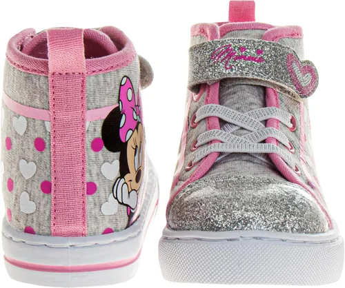 Vista 3 de Zapatillas altas de princesa de Disney con Minnie Mouse de Frozen Encanto - Zapatillas de tobillo de Blancanieves Ariel Elsa Maribel Minnie