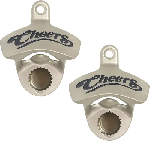 Vista 7 de Magnetic Beer Bottle Cap Opener Wall Mounted Stainless Silver Aged Silver