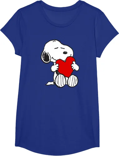 Vista 27 de Peanuts Camiseta de San Valentín Snoopy Hugging Heart, Negro
