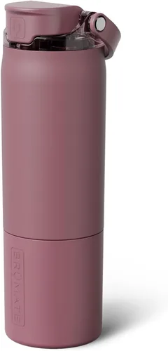 Vista 33 de BrüMate Rise - Botella de agua de 25 onzas con pajita de silicona cubierta 100 % a prueba de fugas, botella de agua de acero inoxidable aislada