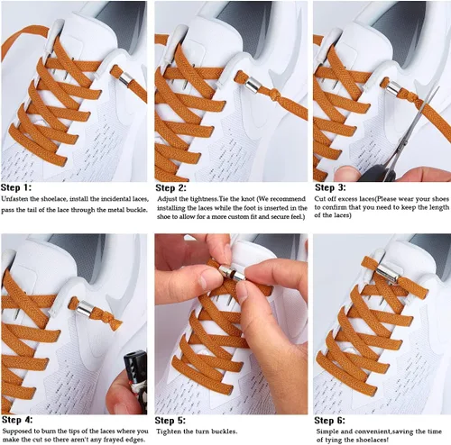 Vista 6 de anan520 Cordones elásticos para zapatos, cordones elásticos que no hay que amarrar, para zapatos de adultos y niños