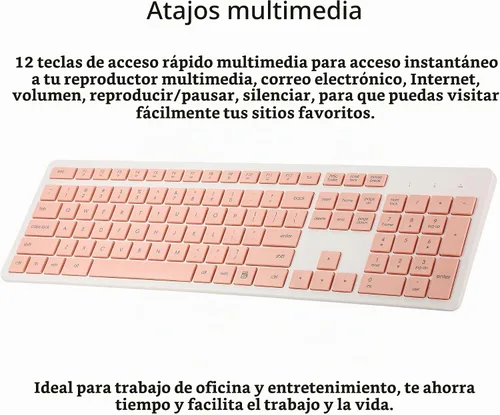 Vista 5 de Combo de teclado y ratón inalámbricos, combo de teclado y ratón inalámbrico silencioso de 2.4G para Windows Chrome Laptop Computadora PC