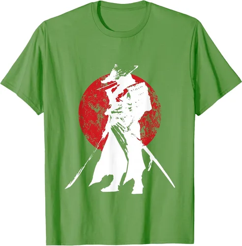 Vista 25 de Vintage Japanese Samurai Retro Bushido Warrior Japan Sword T-Shirt Asphalt Grey