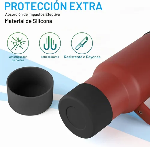 Vista 4 de Funda protectora de silicona para Stanley Quencher H2.0, vaso de 40 onzas y 30 onzas con asa y Stanley IceFlow de 20 onzas, 30 onzas, funda Negro