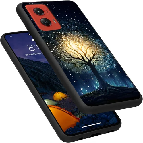 Vista 56 de Funda para Motorola Moto G Play 4G 2024, delgada y ligera, de silicona de TPU suave, color negro, ultrafina, para Motorola Moto G Play 4G 2024, Art
